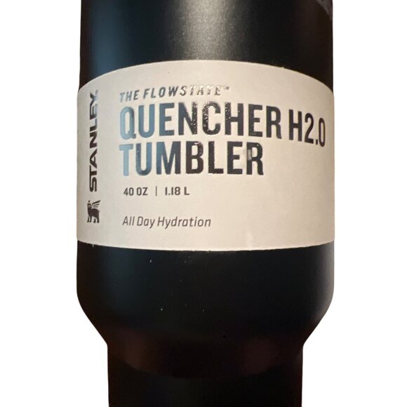 Stanley Flowstate Quencher H2.0 Tumbler 40 Oz Black With Lid & Straw All Day Hyd - Picture 2 of 4